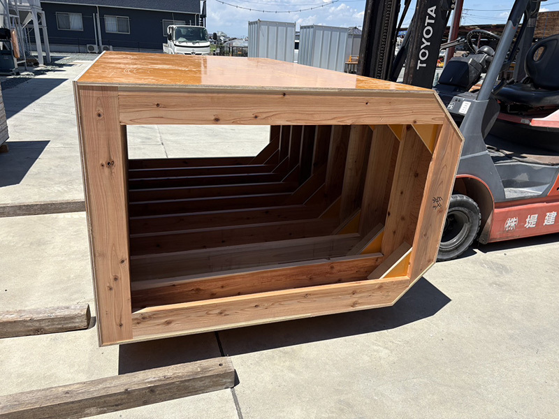 堤建設 型枠製作工事
